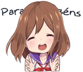 👐 Parabéns Anime Mädchen, Cartoon, Feier, Glücklich, Glückwunsch telegram sticker