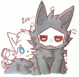 🤠 Zzz... furry, sleeping, creature, animal, cartoon telegram sticker