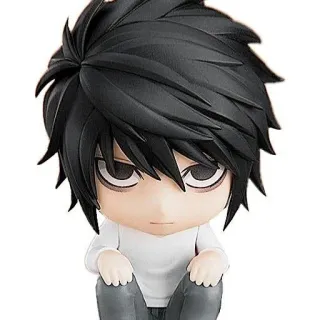 😐 L Lawliet Death Note Anime, Mangá, Figura, Death Note, L Lawliet, Detetive whatsapp sticker