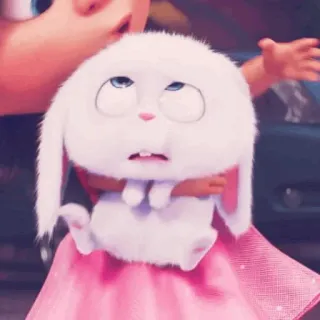 ☁️ Snowball The Secret Life of Pets lapin, mignon, animé, film, lapin, animal de compagnie whatsapp sticker