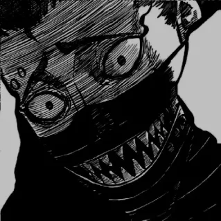 🙃 Anime, Manga, Monstre, En colère, Sombre telegram sticker