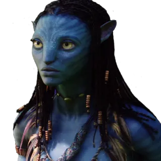 😐 Neytiri Avatar Neytiri, Avatar, Na'vi, Pandora, người ngoài hành tinh xanh telegram sticker