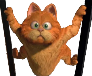 😳 Garfield cartoon, cat, orange, funny, garfield telegram sticker