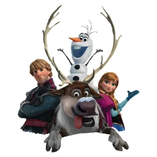 😌 Anna Frozen Frozen, Anna, Olaf, Kristoff, Sven, Disney, cartoon whatsapp sticker