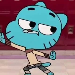 😠 Gumball Watterson The Amazing World of Gumball Kartun, Kucing, Biru, Gumball, Animasi telegram sticker