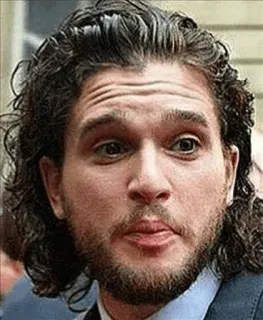 😳 Jon Snow Game of Thrones Jon Snow, Game of Thrones, Kit Harington, actor, portrait, man telegram sticker