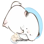 😌 binatang, kucing, putih, mengantuk, imut, santai telegram sticker