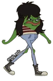 😒 Pepe the Frog @Sigilo_packs Pepe la Rana, Meme, Cartone animato, Cultura Internet, Avatar, Sticker online telegram sticker