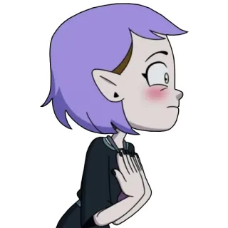 😊 Amity Blight The Owl House cartoon, character, amity blight, the owl house, animated, purple hair, anime telegram sticker
