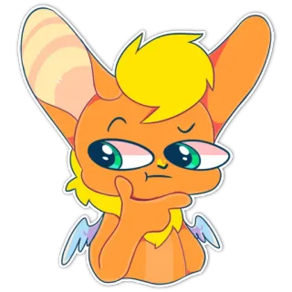 🤔 Dibujos animados, Animal, Alas, Lindo, Divertido, Personaje, Fantasía telegram sticker