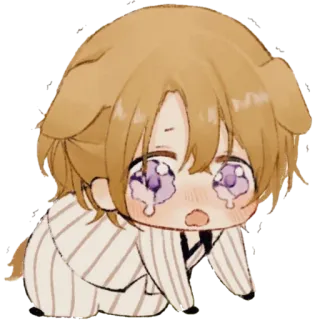 🥲 Chibi, Anime, Perro, Llorando, Lindo telegram sticker
