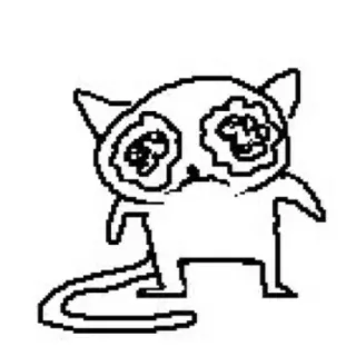 😿 животное, кошка, существо, контур telegram sticker