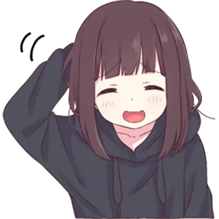 😅 Anime, Gadis, Kawaii, Imut, Stiker, Manga telegram sticker