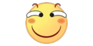 😣 emoji, smile, cute, cartoon, happy, sly telegram sticker
