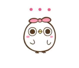 😶 동물, 귀여운, 새, 스티커, 카와이 telegram sticker