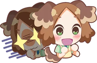😍 perro, anime, dibujos animados, lindo, mascota, kawaii whatsapp sticker