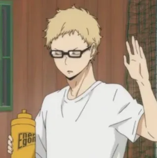 ✨ Kei Tsukishima Haikyuu!! anime, haikyuu, kei tsukishima, tsukishima, volleyball, karasuno telegram sticker