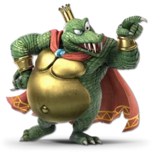 🐊 King K. Rool Videogame, Nintendo, King K. Rool, Krokodil, Schurk, Donkey Kong telegram sticker