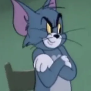 🤍 Tom Cat Tom and Jerry 만화, 고양이, 애니메이션, 동물, 음모, 득의양양 telegram sticker