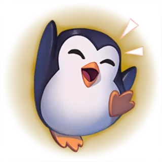 😄 pinguino, cartone animato, carino, animale, adesivo, felice telegram sticker