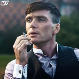🗿 Thomas Shelby Peaky Blinders cigarette, smoking, man, tv show, Peaky Blinders, Thomas Shelby telegram sticker