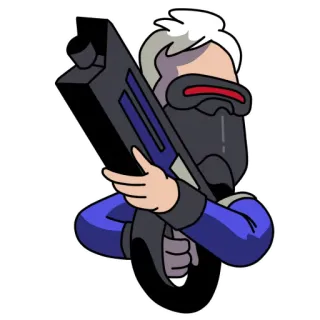 👀 arma, soldado, arma, capacete, futurista, personagem telegram sticker