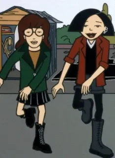 🌟 Daria Morgendorffer Daria cartoon, Daria, MTV, friendship, 90s telegram sticker
