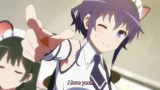 ❤️ I love you! anime, maid, love, wink telegram sticker