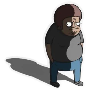 😒 cartoon, man, character, illustration, sticker telegram sticker