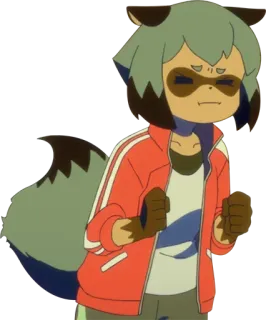 😞 Michiru Kagemori BNA: Brand New Animal Anime, BNA, Brand New Animal, Michiru Kagemori, Tanuki, arrabbiato/a telegram sticker