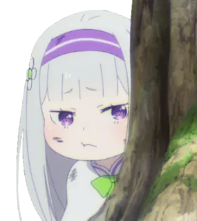 😒 Emilia Re:Zero Anime, Manga, Re:Zero, Emilia, lindo, pegatina telegram sticker