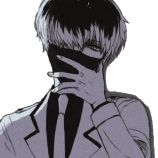 🖤 Ken Kaneki Tokyo Ghoul อนิเมะ, มังงะ, Tokyo Ghoul, Ken Kaneki, สติกเกอร์, ตัวละคร telegram sticker