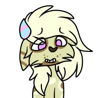 😞 Cartone animato, Animale, Personaggio, Carino, Illustrazione whatsapp sticker