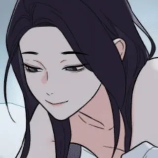 🖤 mulher, desenho animado, ilustração, personagem, anime whatsapp sticker