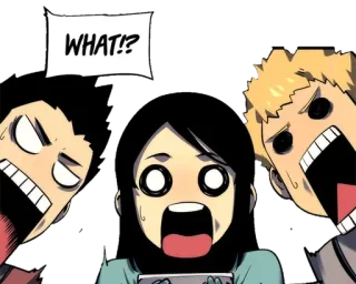 😳 WHAT!? schockiert, Anime, Manga, Überraschung, Comic whatsapp sticker