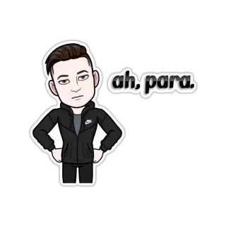 😒 ah, para. Bitmoji, Cartone animato, Avatar, Casual, Posa, Detto telegram sticker