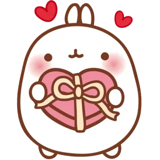 💖 bunny, kawaii, love, heart, cute, animal telegram sticker