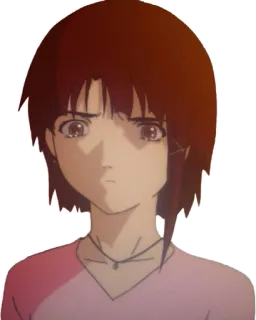 😢 Lain Iwakura Serial Experiments Lain Anime, Cyberpunk, Lain, Serial Experiments Lain, Personagem, Garota whatsapp sticker