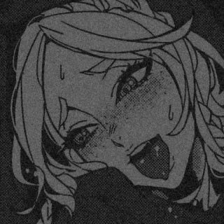 ⛓ anime, manga, woman, face, excited, sweat, mouth open telegram sticker