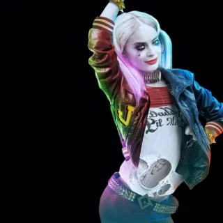 😊 Harley Quinn Daddy's Lil Monster Harley Quinn, DC Comics, villain, antihero, comic book character, female character telegram sticker