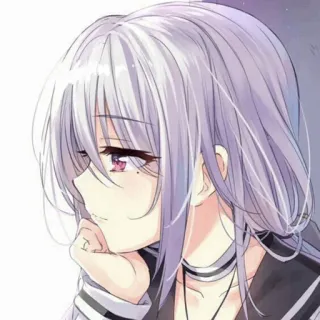 🤔 Anime, Manga, Ragazza, Carina, Ritratto telegram sticker