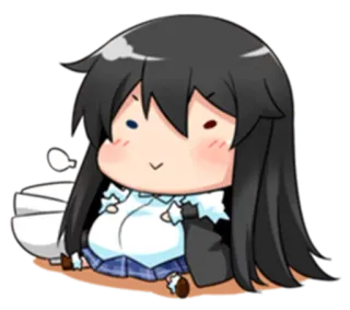 ☺️ anime, chibi, cartoon, kawaii, cute, character telegram sticker