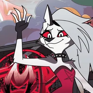 🙋 Loona Helluva Boss ヘルハウンド, 漫画, ルーナ, アニメシリーズ, ヘルヴァボス telegram sticker