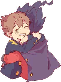 🤗 hug, anime, friendship, cartoon, happy, wholesome whatsapp sticker