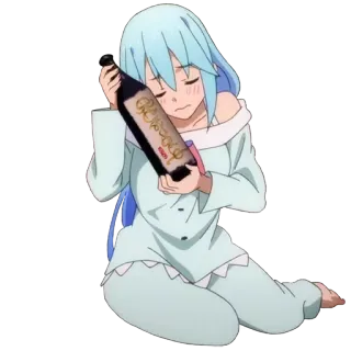 🍷 Aqua Konosuba Royal Reserve Anime, Konosuba, Aqua, Alcohol, Royal Reserve, Dibujos animados, Sticker telegram sticker