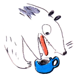 🥫 zwierzę, niedźwiedź, kawa, filiżanka, napój, kreskówka telegram sticker