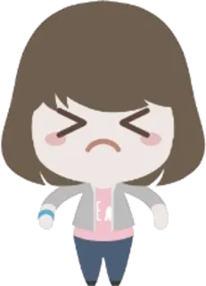😾 desenho animado, menina, chibi, personagem, fofo telegram sticker