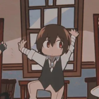 😇 Dazai Osamu Bungo Stray Dogs Anime, Manga, Chibi, Dazai Osamu, Bungo Stray Dogs, Mignon whatsapp sticker
