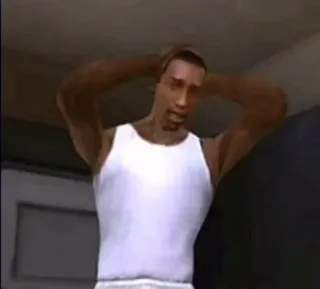 💀 Carl Johnson Grand Theft Auto: San Andreas cj, grand theft auto, san andreas, игры, персонаж telegram sticker