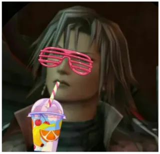🍹 电子游戏, 角色, 太阳镜, 饮料, 数字艺术 telegram sticker